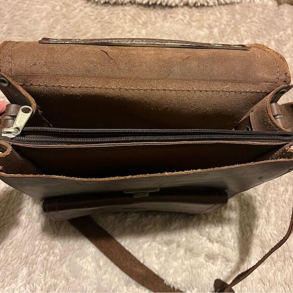 Original Ruitertassen brown leather crossbody briefcase satchel Bag - Picture 10 of 15